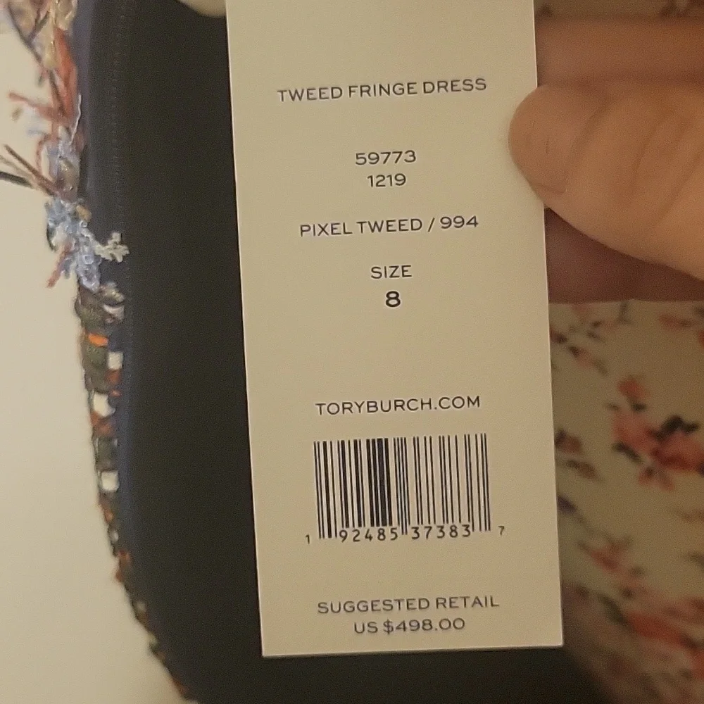 NWT Tory Burch Tweed Fringe Dress - Picture 4 of 5